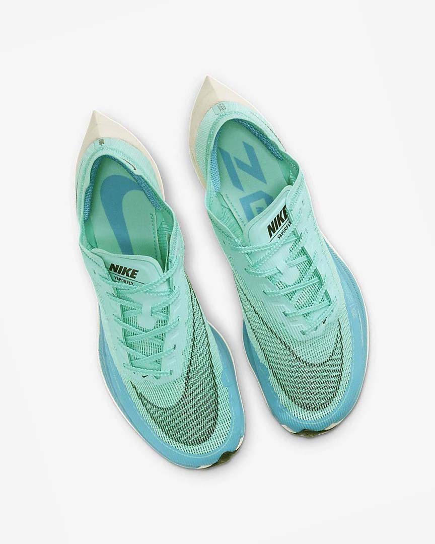 Zapatillas Running Nike ZoomX Vaporfly Next% 2 Hombre Verde Azules Blancas Negras | CR5327