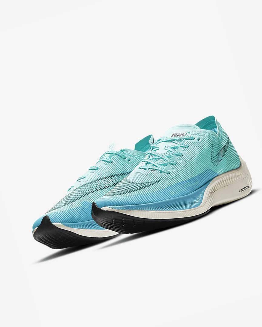 Zapatillas Running Nike ZoomX Vaporfly Next% 2 Hombre Verde Azules Blancas Negras | CR5327