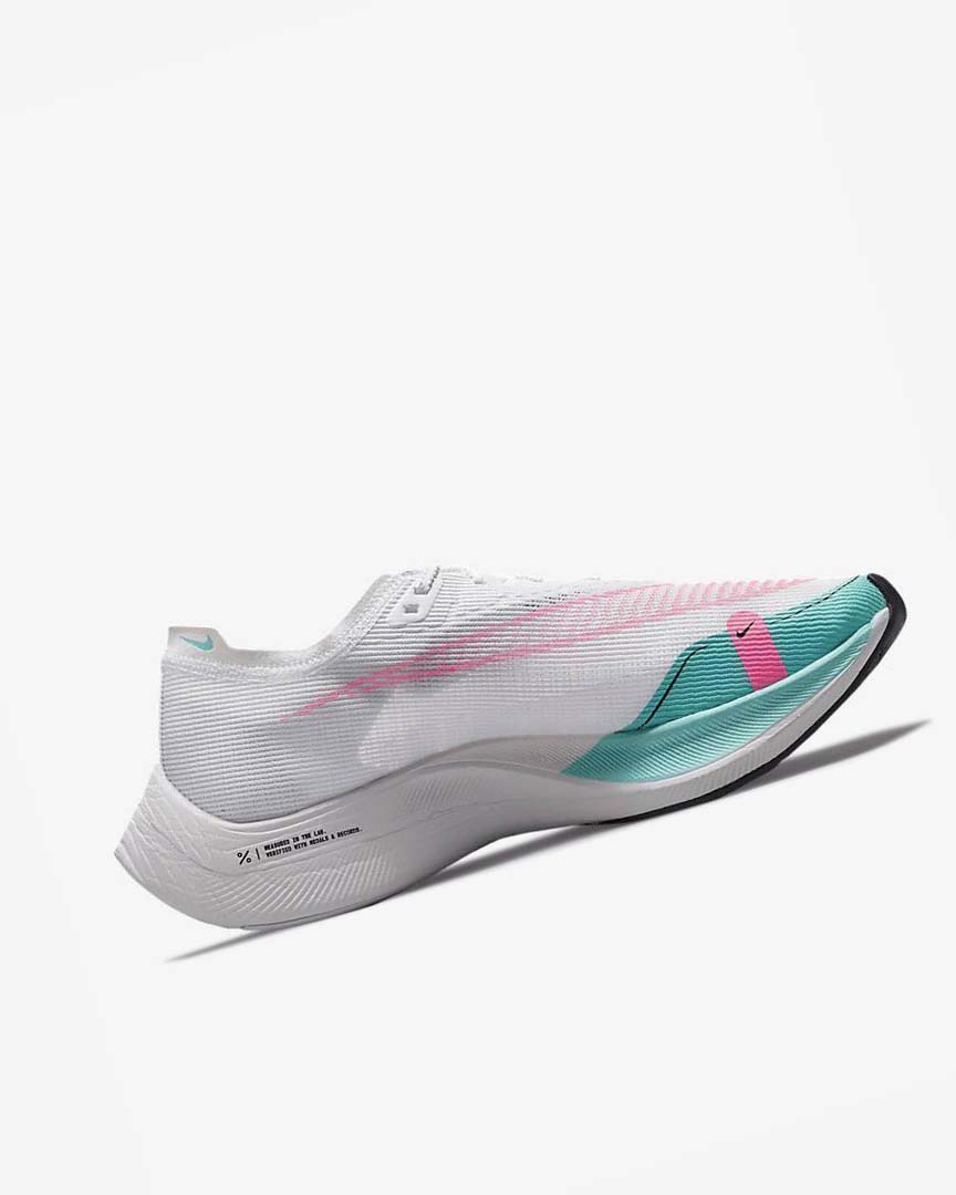 Zapatillas Running Nike ZoomX Vaporfly Next% 2 Hombre Blancas Turquesa Rosas | CR5485