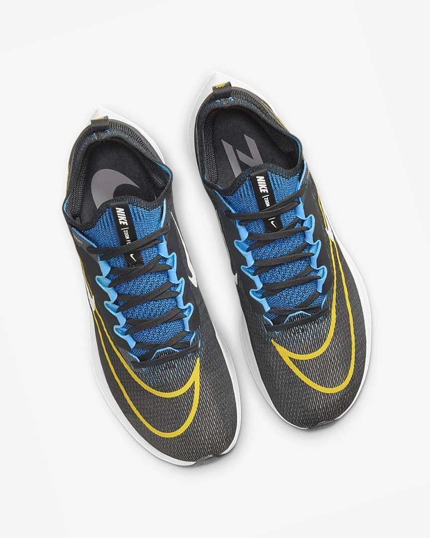 Zapatillas Running Nike Zoom Fly 4 Hombre Negras Azules Blancas | CR2432