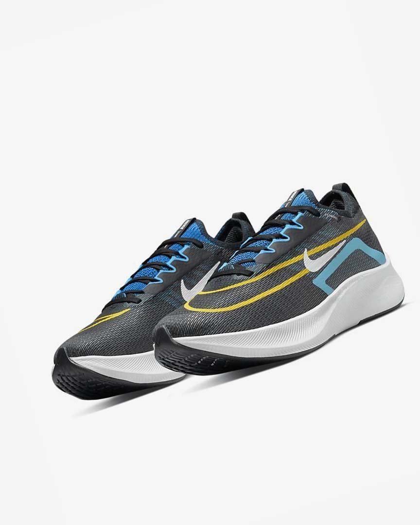 Zapatillas Running Nike Zoom Fly 4 Hombre Negras Azules Blancas | CR2432