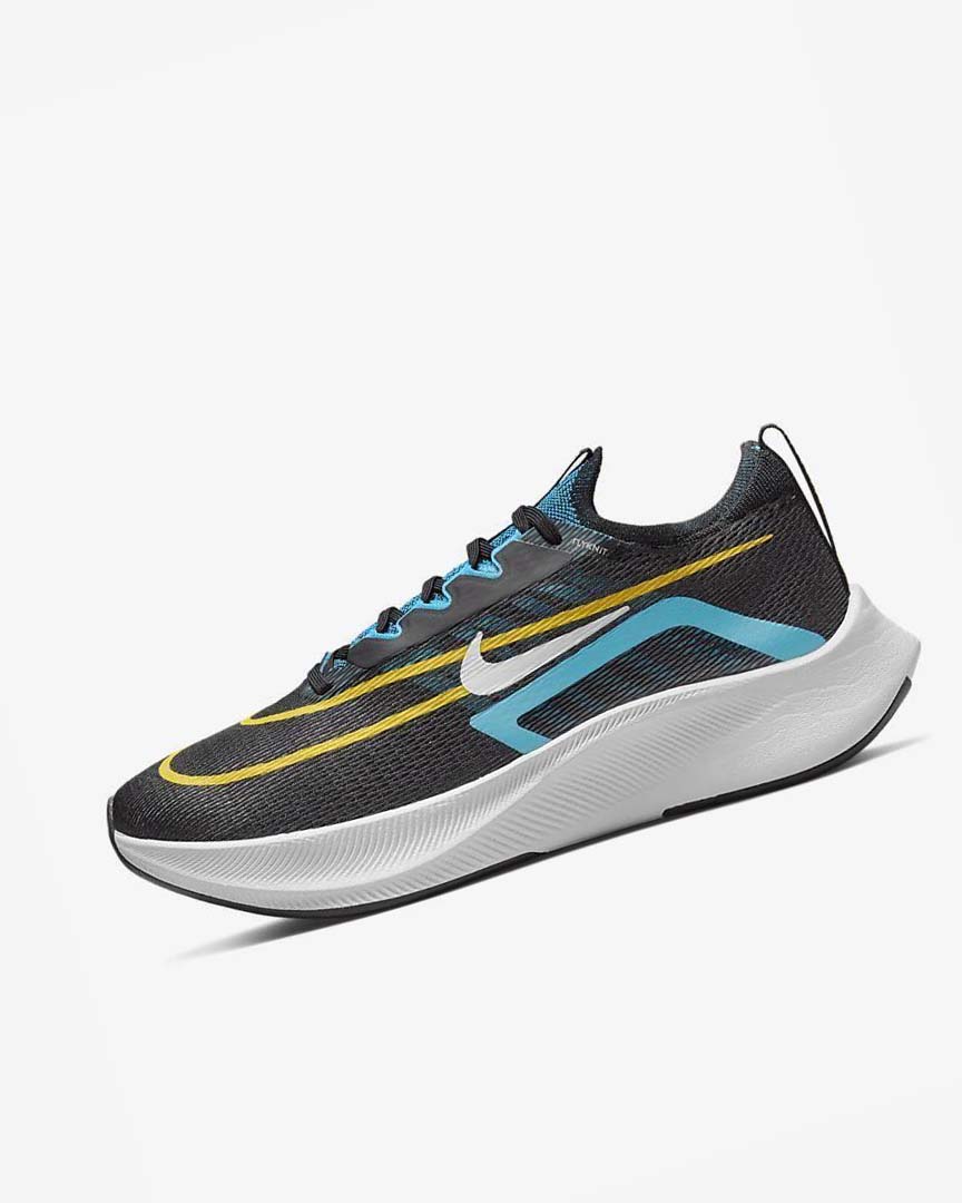 Zapatillas Running Nike Zoom Fly 4 Hombre Negras Azules Blancas | CR2432