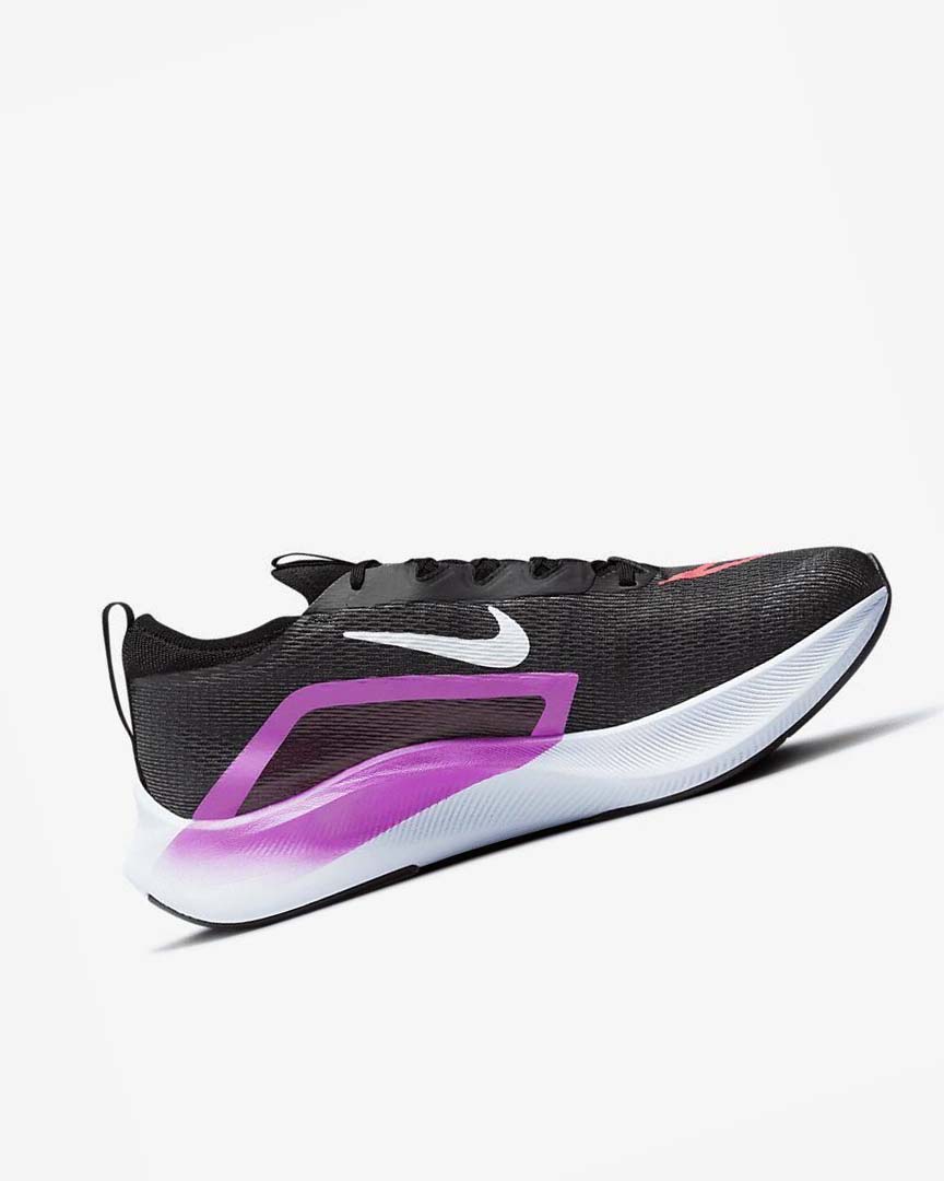 Zapatillas Running Nike Zoom Fly 4 Hombre Negras Moradas Blancas | CR2720