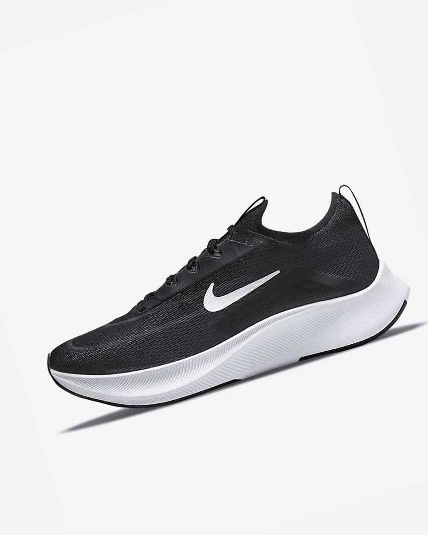 Zapatillas Running Nike Zoom Fly 4 Hombre Negras Blancas | CR4870