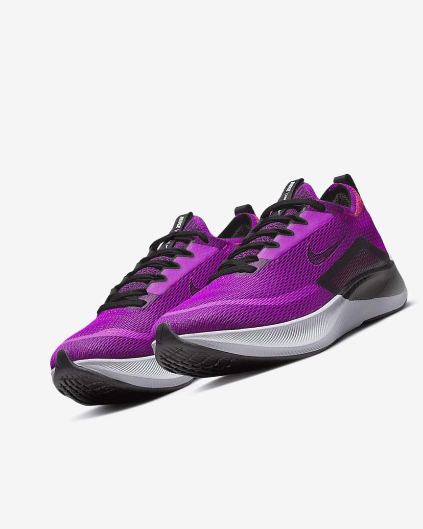 Zapatillas Running Nike Zoom Fly 4 Mujer Moradas Rojas Gris Negras | CR3014