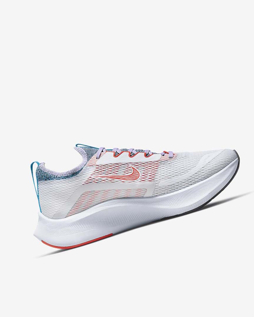 Zapatillas Running Nike Zoom Fly 4 Mujer Blancas Moradas Azules Naranjas | CR4746