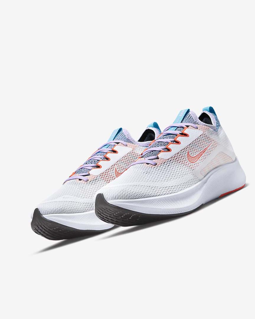 Zapatillas Running Nike Zoom Fly 4 Mujer Blancas Moradas Azules Naranjas | CR4746