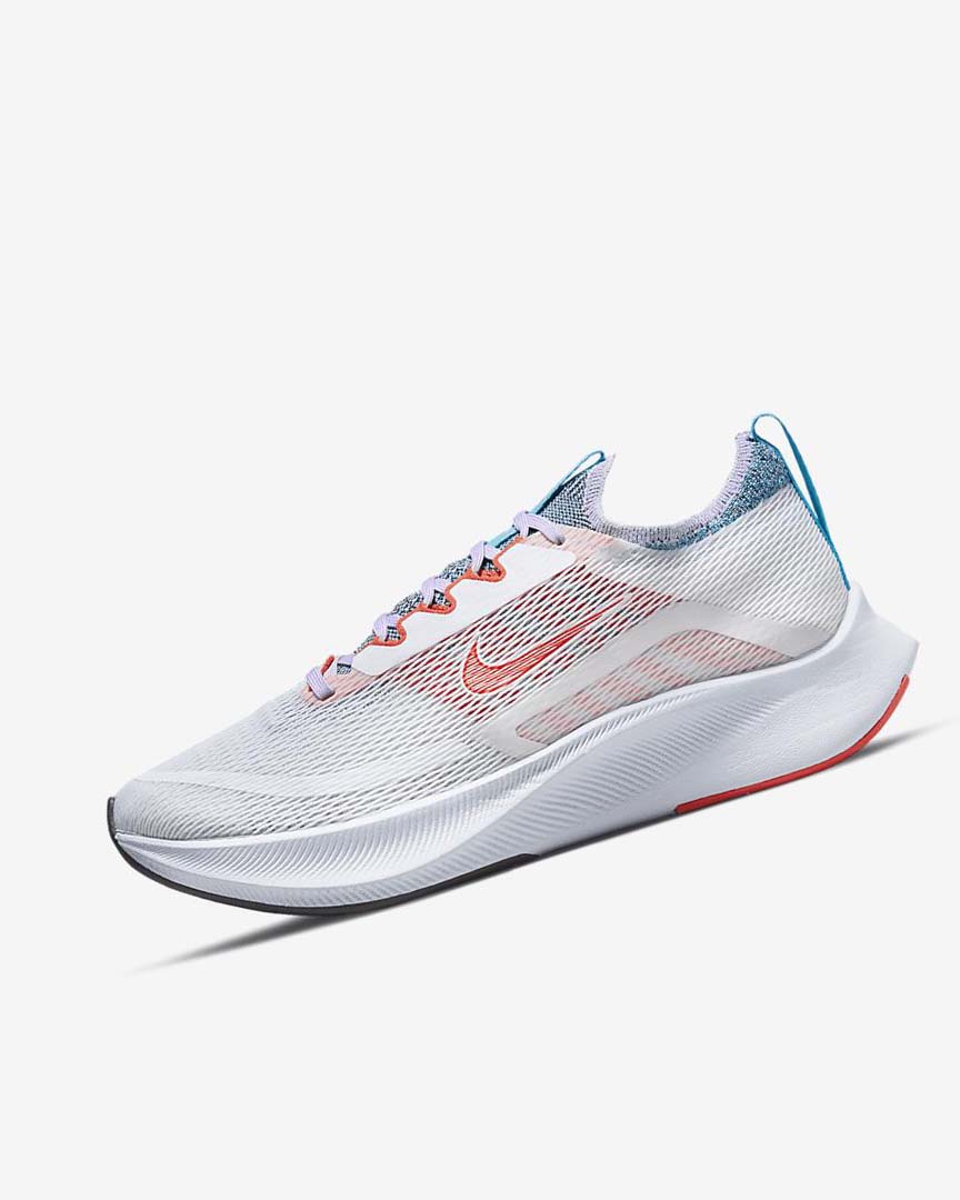 Zapatillas Running Nike Zoom Fly 4 Mujer Blancas Moradas Azules Naranjas | CR4746