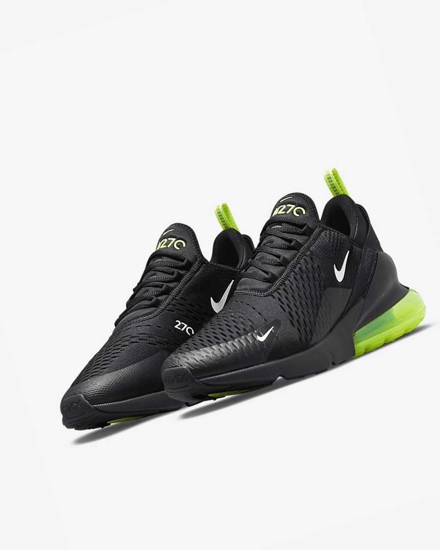 Zapatos Casuales Nike Air Max 270 Hombre Negras Plateadas Blancas | CR2910