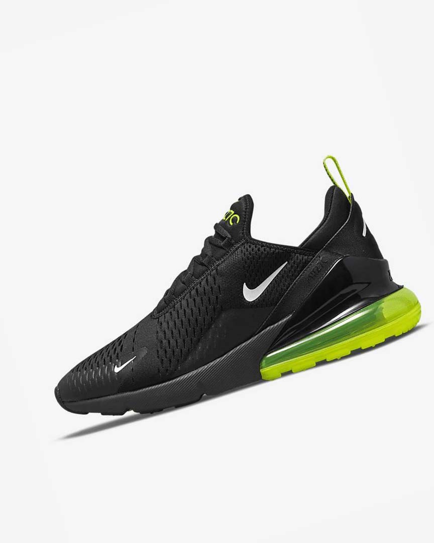 Zapatos Casuales Nike Air Max 270 Hombre Negras Plateadas Blancas | CR2910