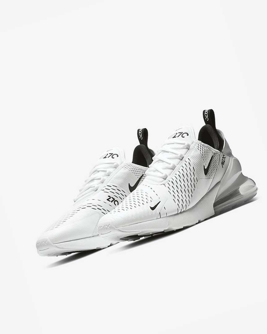 Zapatos Casuales Nike Air Max 270 Hombre Blancas Blancas Negras | CR2992