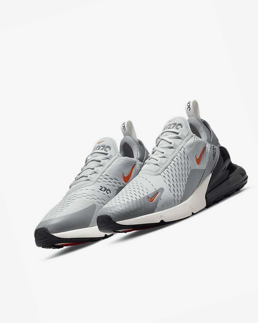 Zapatos Casuales Nike Air Max 270 Hombre Gris Gris Naranjas | CR3040