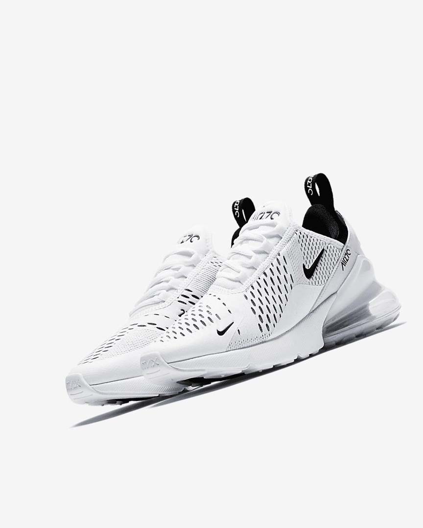 Zapatos Casuales Nike Air Max 270 Mujer Blancas Blancas Negras | CR3268