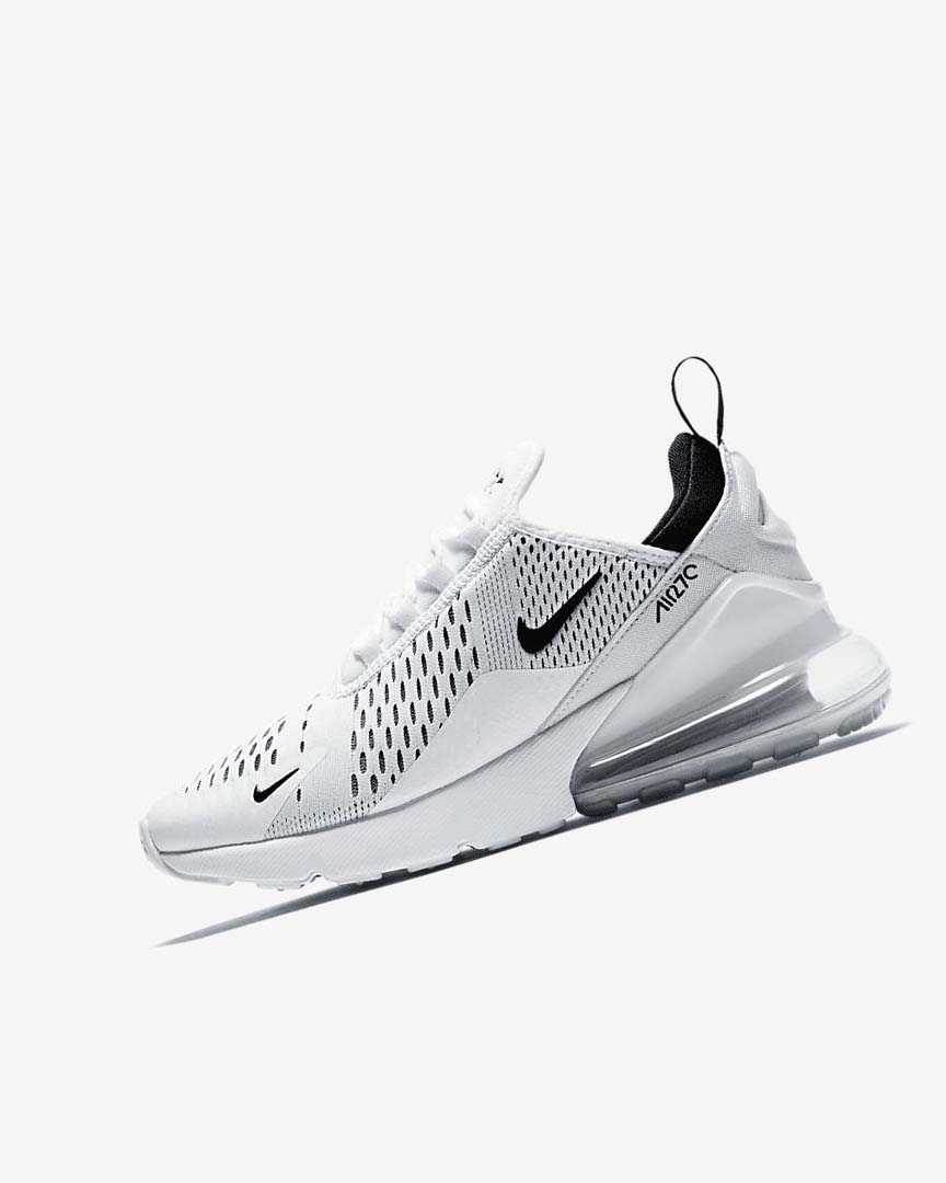 Zapatos Casuales Nike Air Max 270 Mujer Blancas Blancas Negras | CR3268