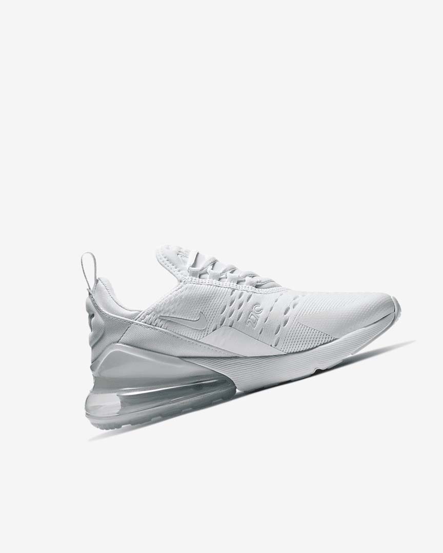 Zapatos Casuales Nike Air Max 270 Niña Blancas Metal Plateadas Blancas | CR2600