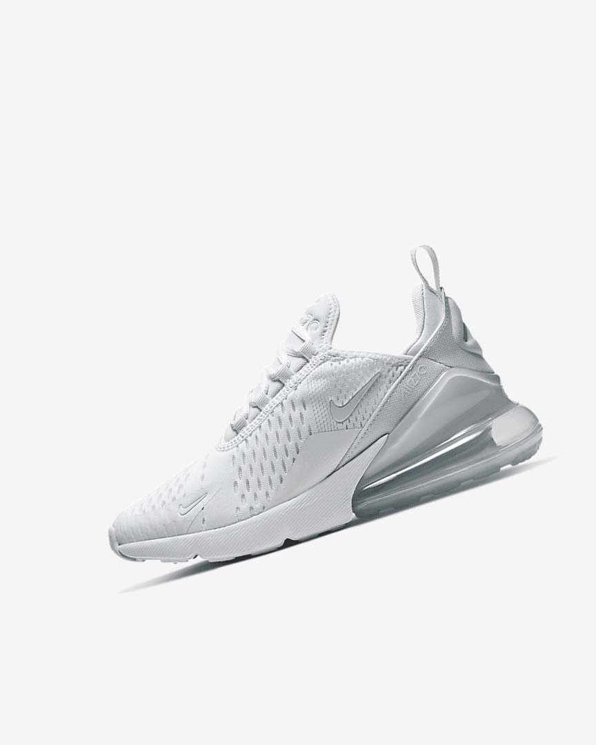 Zapatos Casuales Nike Air Max 270 Niña Blancas Metal Plateadas Blancas | CR2600