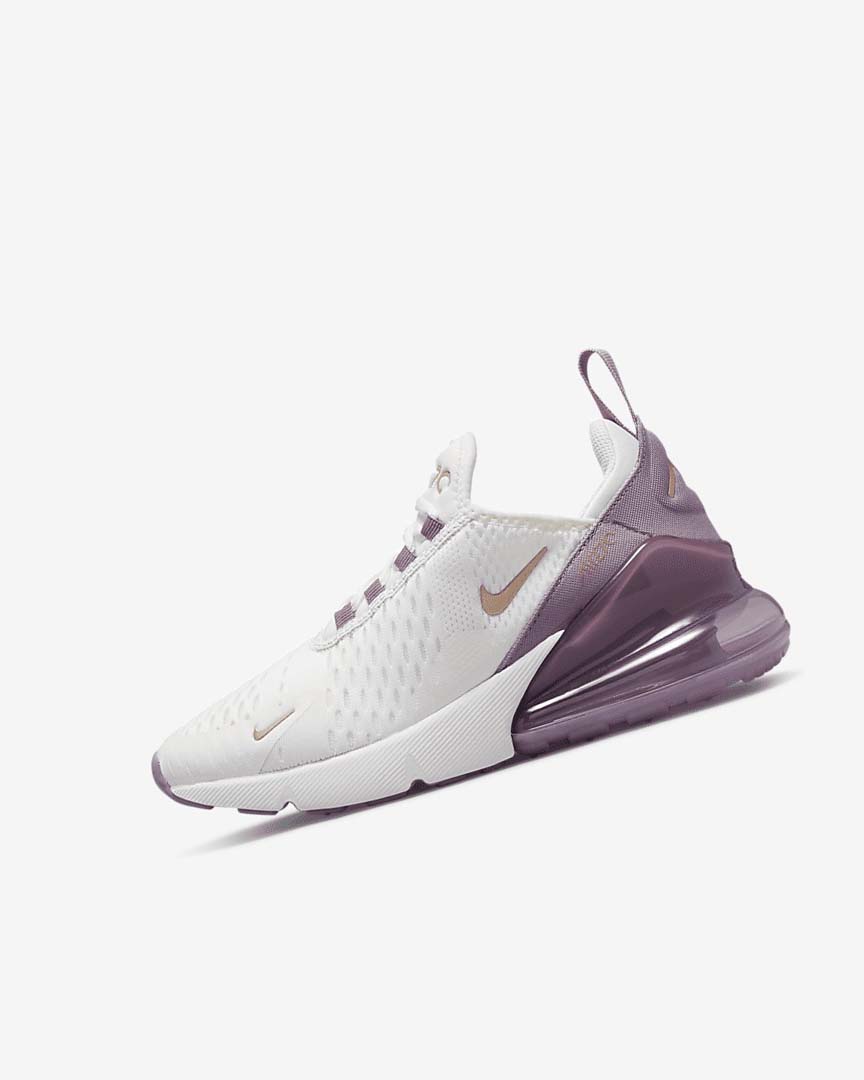 Zapatos Casuales Nike Air Max 270 Niña Blancas Blancas Metal Rojas Marrones | CR5252