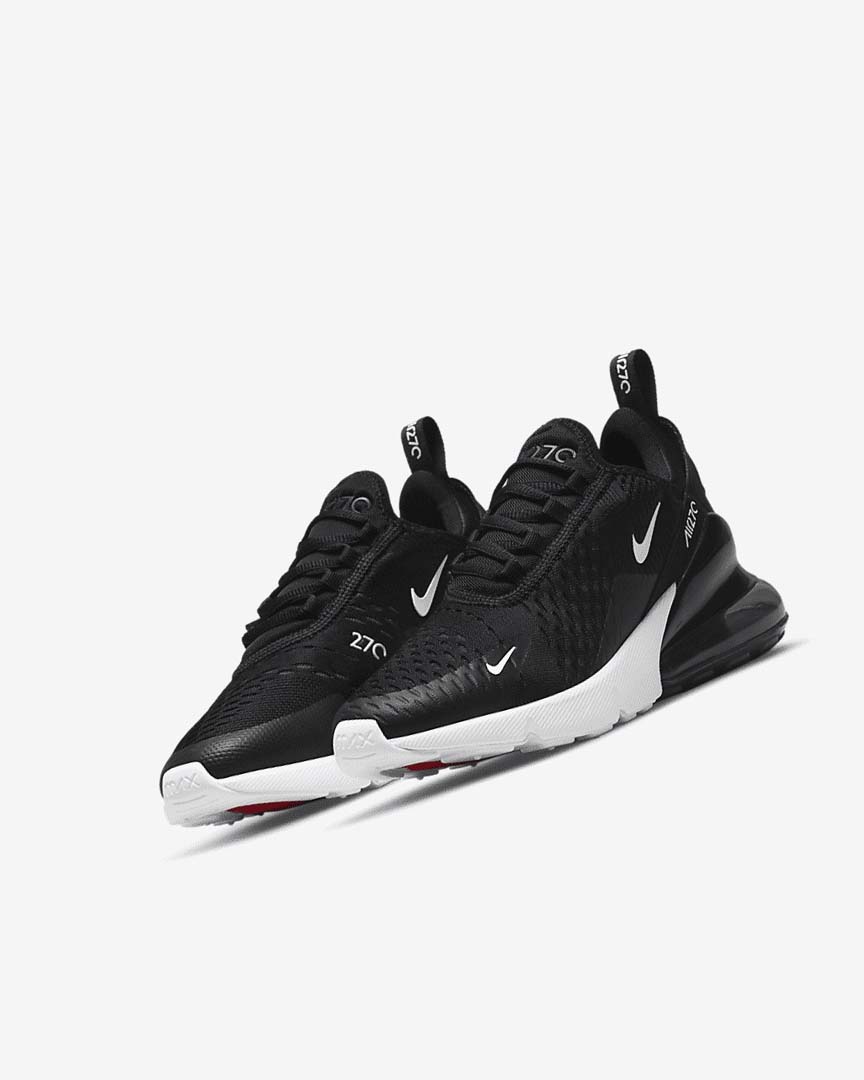 Zapatos Casuales Nike Air Max 270 Niña Negras Gris Oscuro Blancas | CR5066