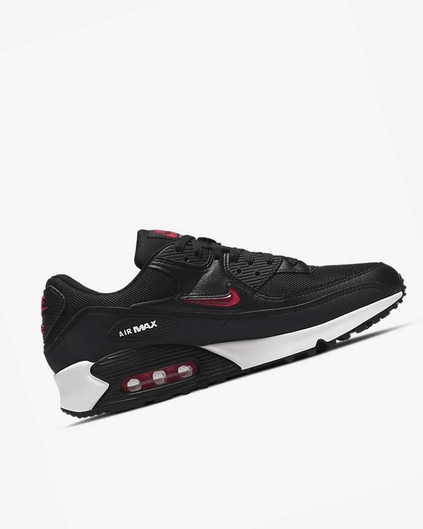 Zapatos Casuales Nike Air Max 90 Hombre Negras Blancas Rojas | CR2206