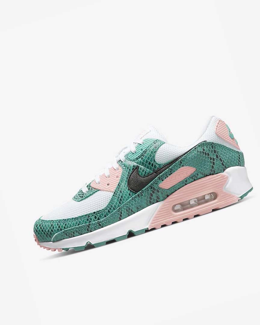 Zapatos Casuales Nike Air Max 90 Hombre Turquesa Blancas Coral Negras | CR2554