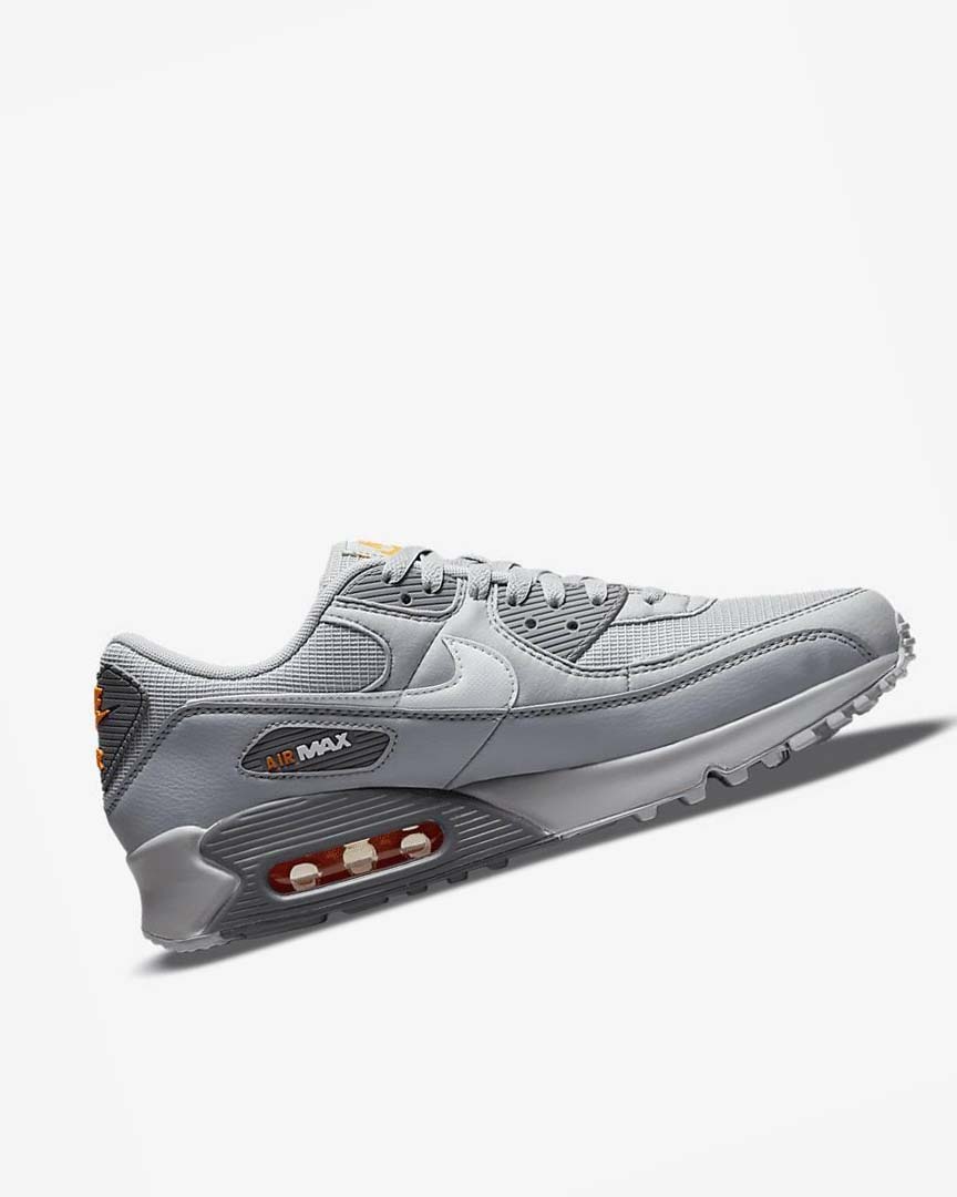 Zapatos Casuales Nike Air Max 90 Hombre Gris Gris Blancas | CR2633