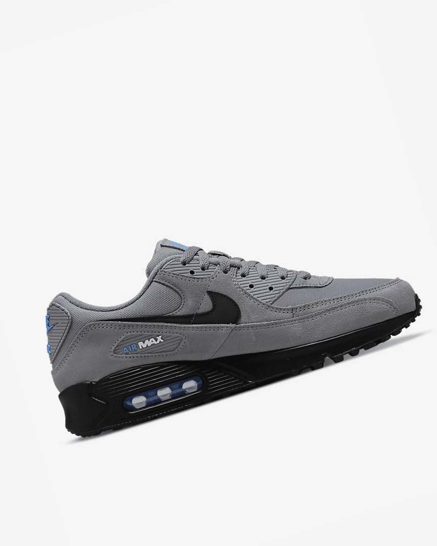 Zapatos Casuales Nike Air Max 90 Hombre Gris Azules Claro Metal Plateadas Negras | CR3106