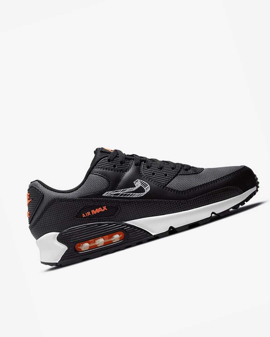 Zapatos Casuales Nike Air Max 90 Hombre Negras Naranjas Gris Blancas | CR4657