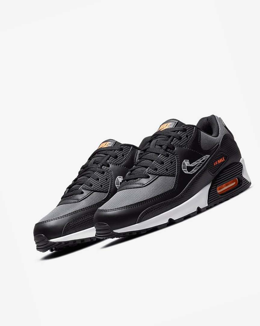 Zapatos Casuales Nike Air Max 90 Hombre Negras Naranjas Gris Blancas | CR4657