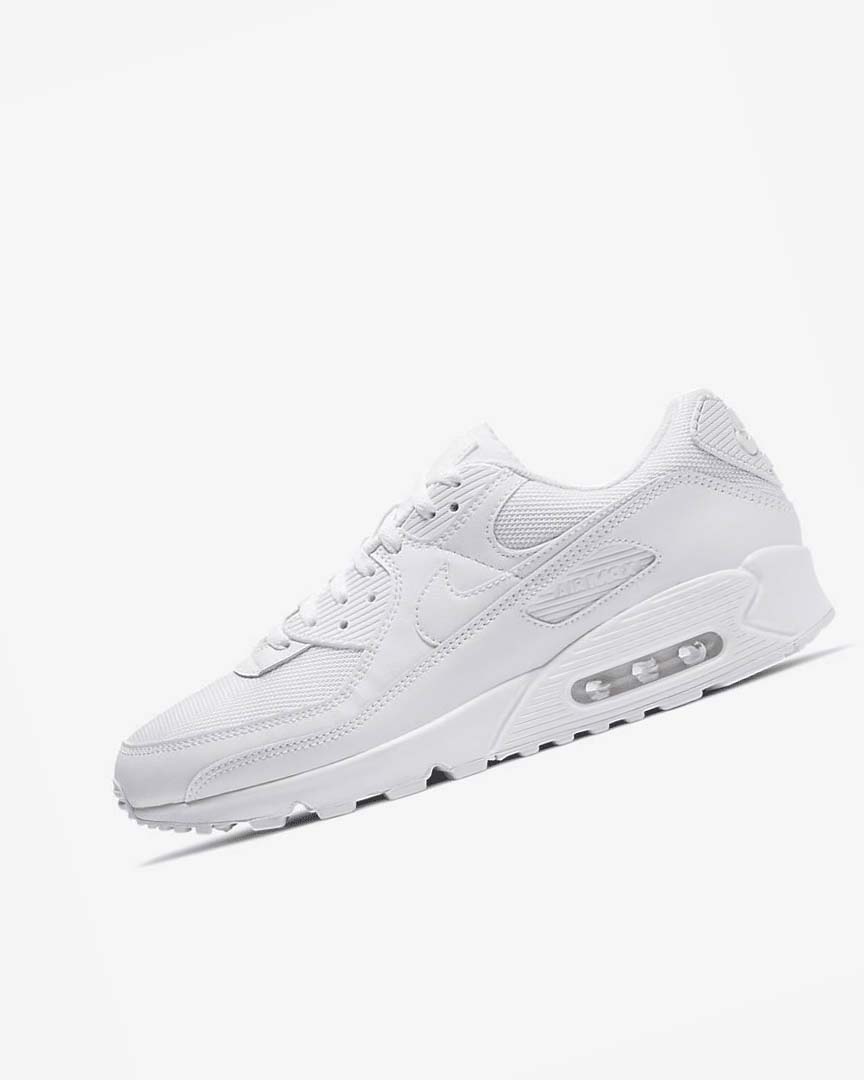 Zapatos Casuales Nike Air Max 90 Hombre Blancas Blancas Gris Blancas | CR4777