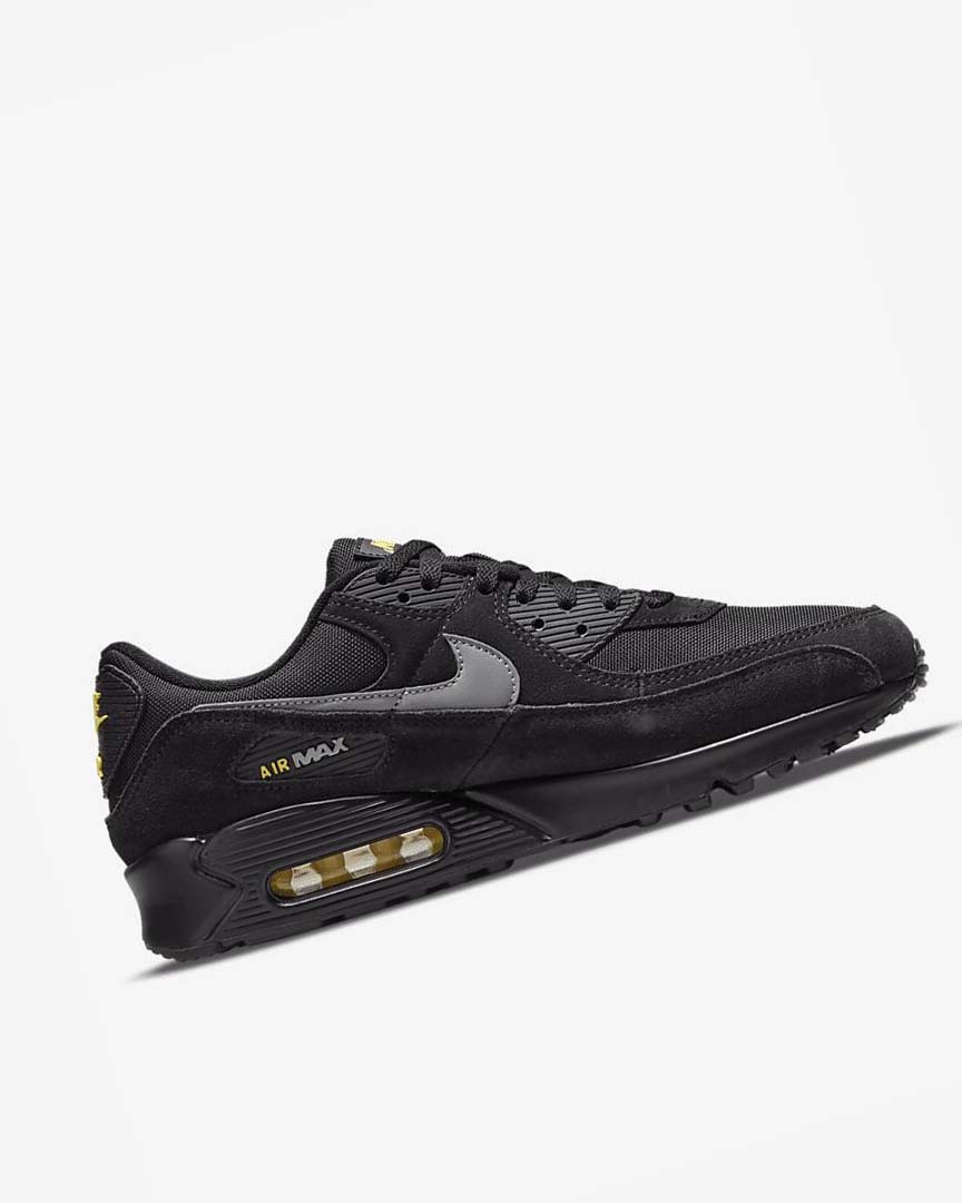 Zapatos Casuales Nike Air Max 90 Hombre Negras Amarillo Metal Gris | CR4966