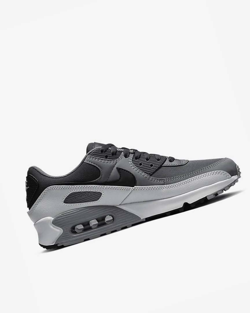 Zapatos Casuales Nike Air Max 90 Hombre Gris Oscuro Gris Oscuro Gris Negras | CR5117