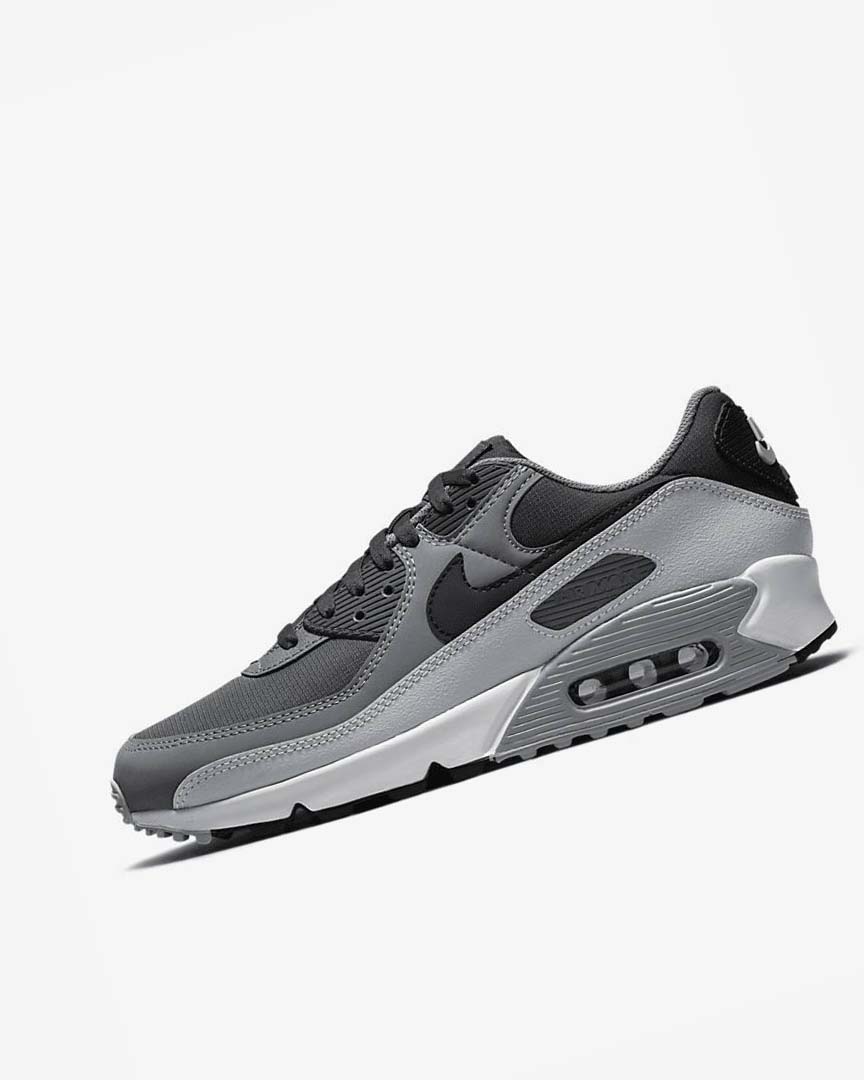 Zapatos Casuales Nike Air Max 90 Hombre Gris Oscuro Gris Oscuro Gris Negras | CR5117