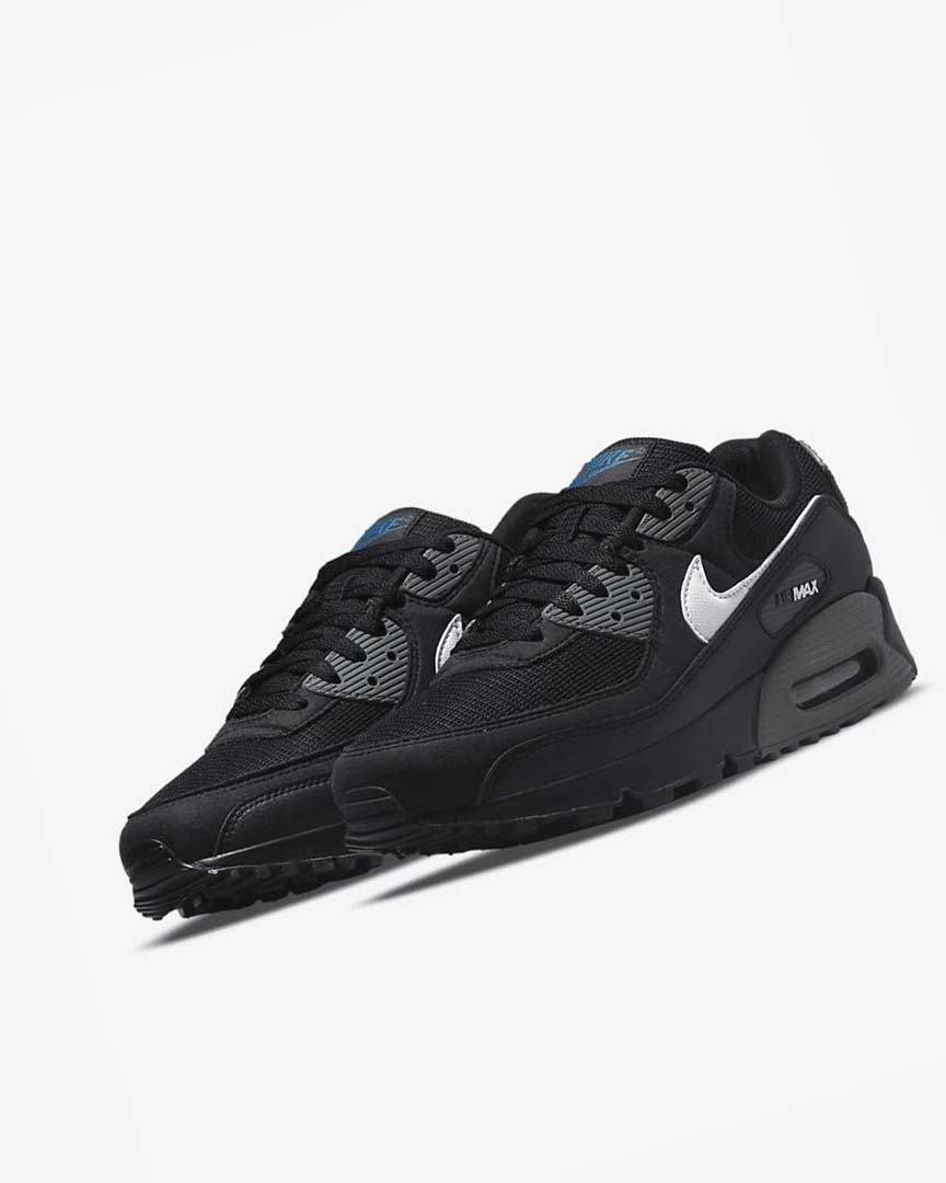 Zapatos Casuales Nike Air Max 90 Hombre Negras Gris Blancas | CR5397