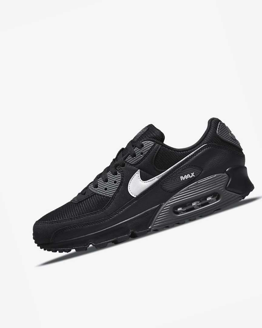 Zapatos Casuales Nike Air Max 90 Hombre Negras Gris Blancas | CR5397