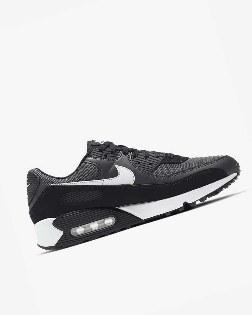 Zapatos Casuales Nike Air Max 90 Hombre Gris Gris Oscuro Negras Blancas | CR5423