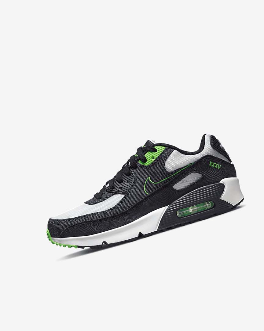 Zapatos Casuales Nike Air Max 90 LTR SE Niña Negras Verde Blancas Obsidian | CR2926