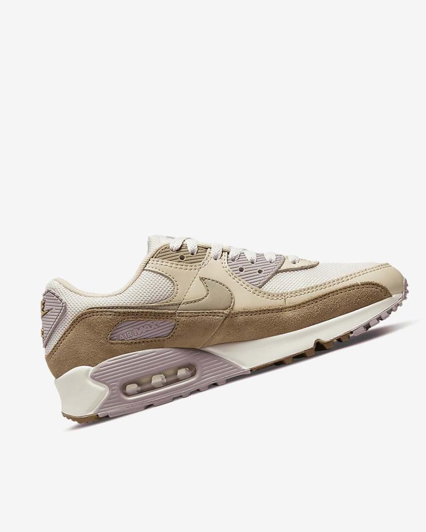 Zapatos Casuales Nike Air Max 90 Mujer Marrones Moradas Claro Kaki | CR4780