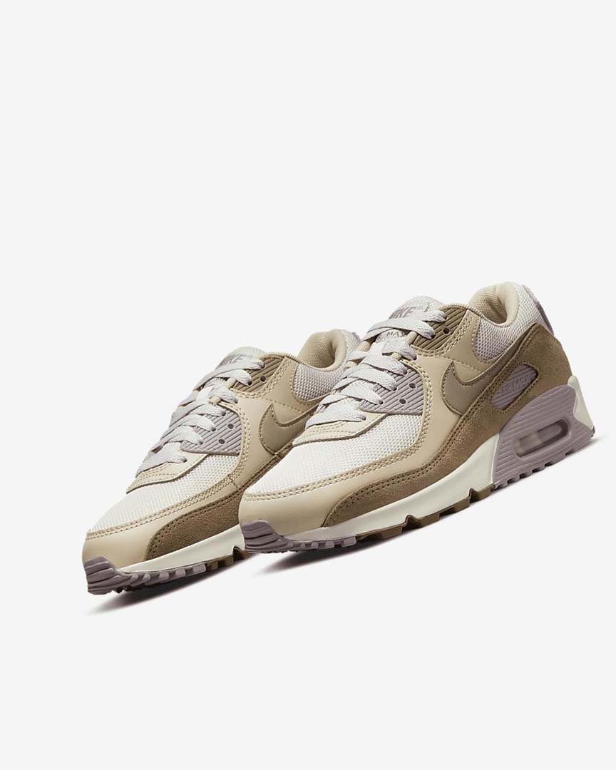 Zapatos Casuales Nike Air Max 90 Mujer Marrones Moradas Claro Kaki | CR4780