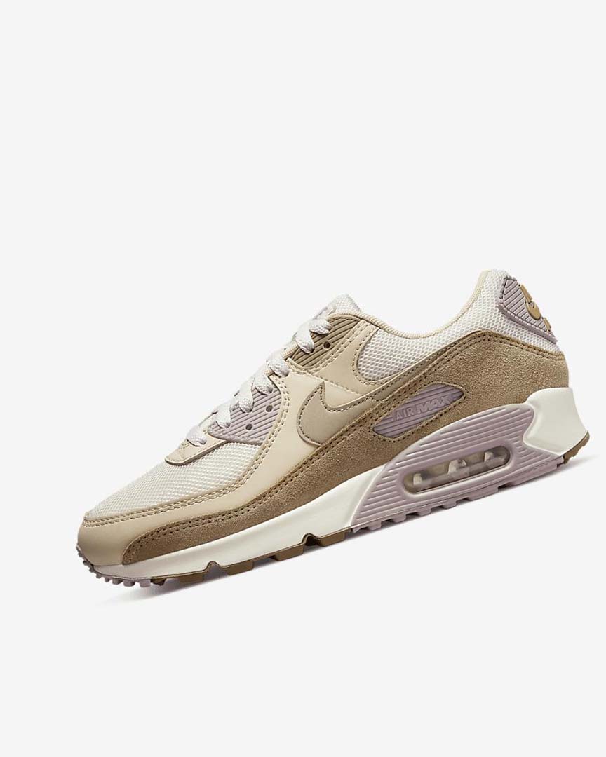 Zapatos Casuales Nike Air Max 90 Mujer Marrones Moradas Claro Kaki | CR4780