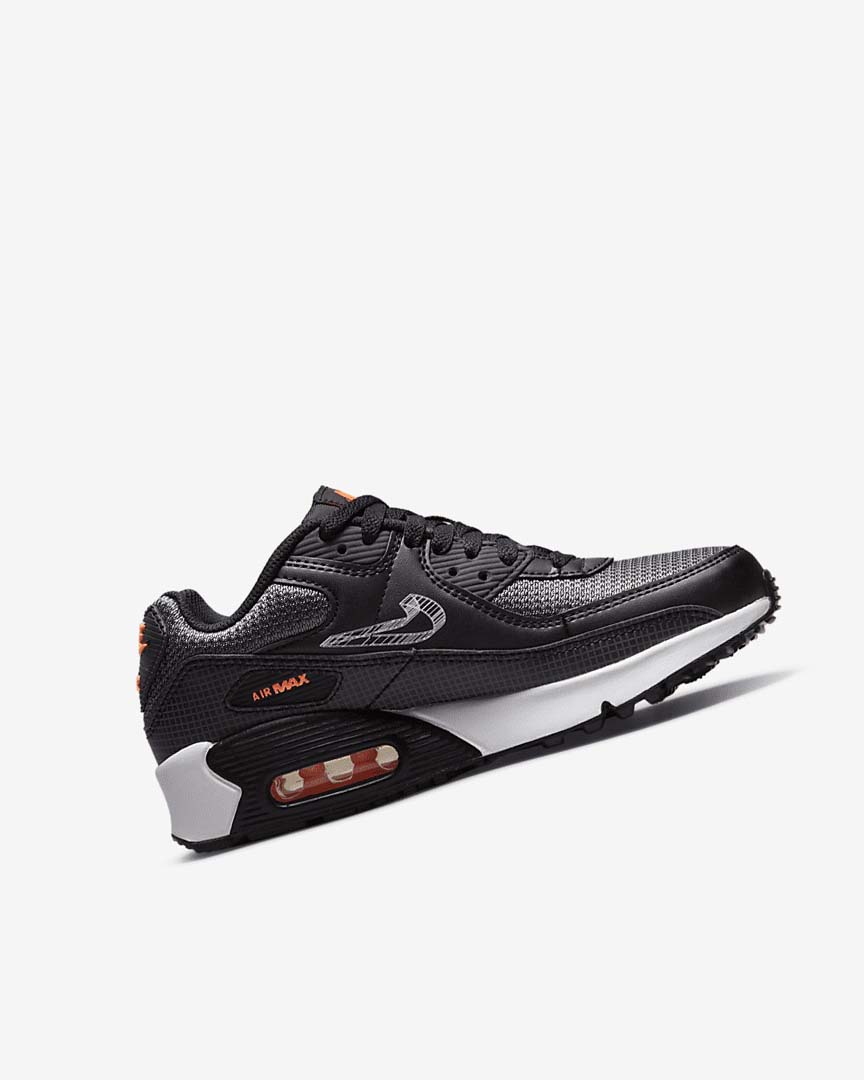 Zapatos Casuales Nike Air Max 90 Niña Negras Naranjas Gris Blancas | CR2590