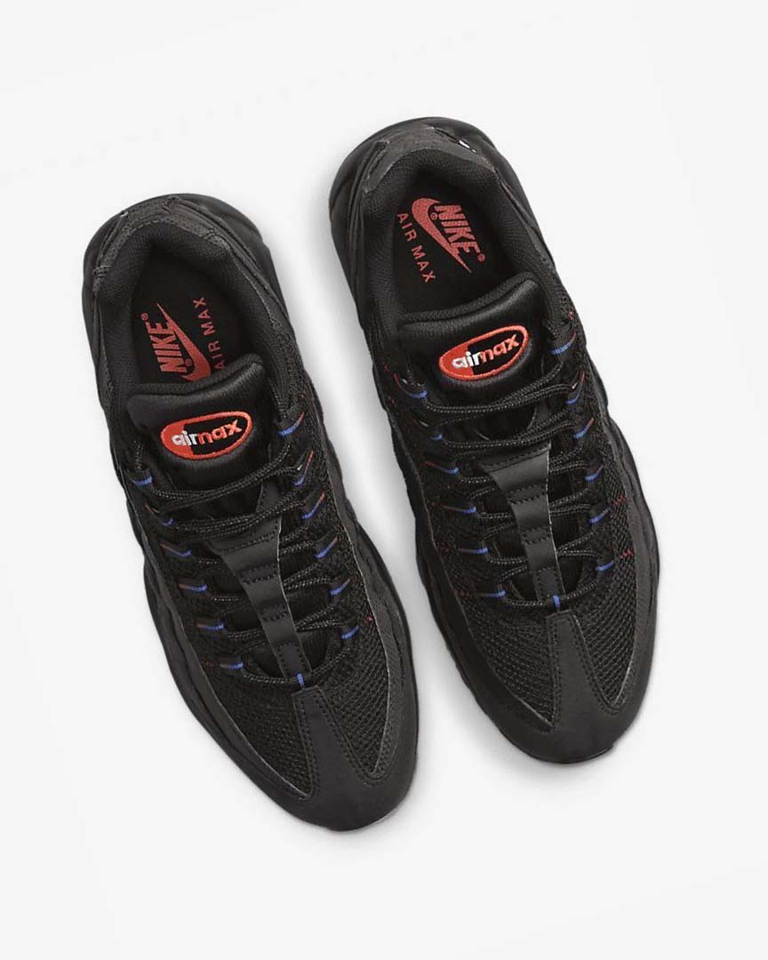 Zapatos Casuales Nike Air Max 95 Hombre Negras Azules Rojas Claro | CR4781