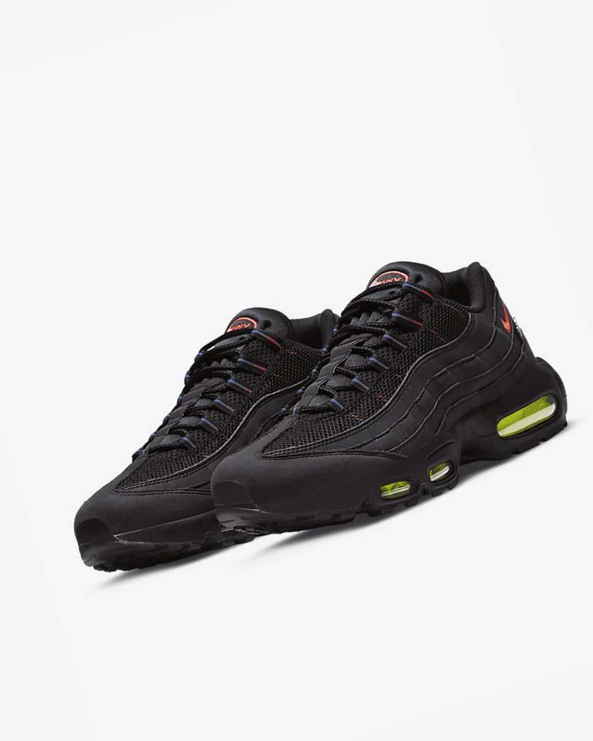 Zapatos Casuales Nike Air Max 95 Hombre Negras Azules Rojas Claro | CR4781