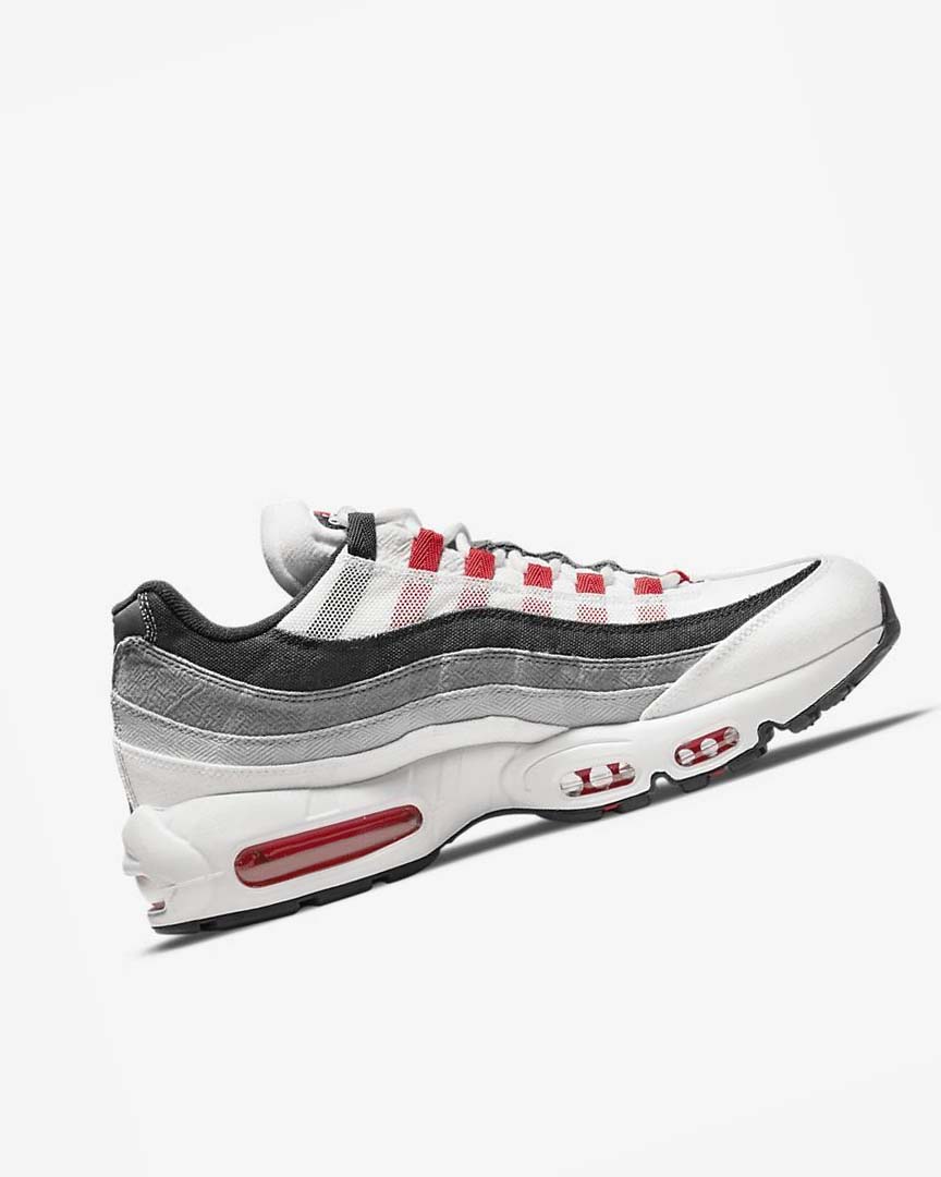 Zapatos Casuales Nike Air Max 95 Hombre Blancas Gris Claro Rojas | CR5486