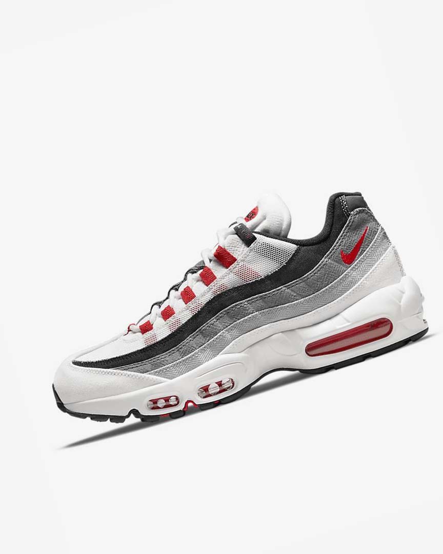 Zapatos Casuales Nike Air Max 95 Hombre Blancas Gris Claro Rojas | CR5486