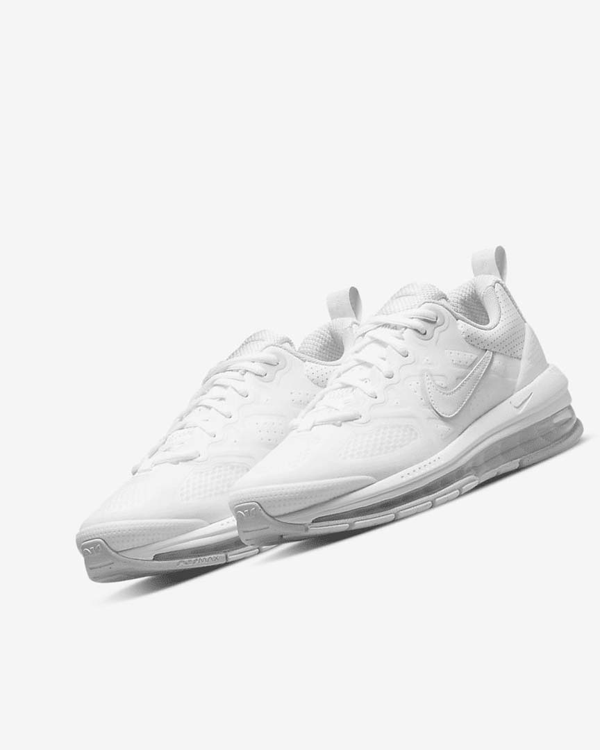 Zapatos Casuales Nike Air Max Genome Mujer Blancas Plateadas Blancas | CR1167