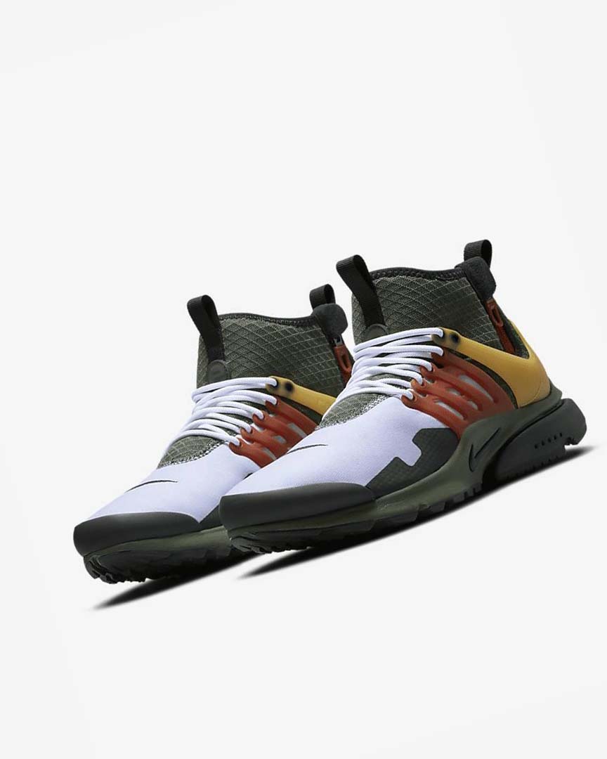 Zapatos Casuales Nike Air Presto Mid Utility Hombre Gris Oscuro Verde Negras | CR2252