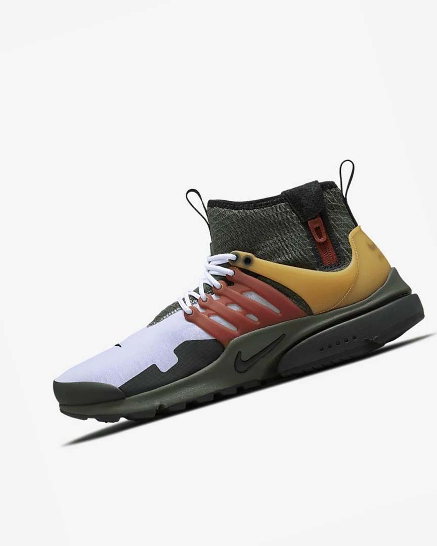 Zapatos Casuales Nike Air Presto Mid Utility Hombre Gris Oscuro Verde Negras | CR2252