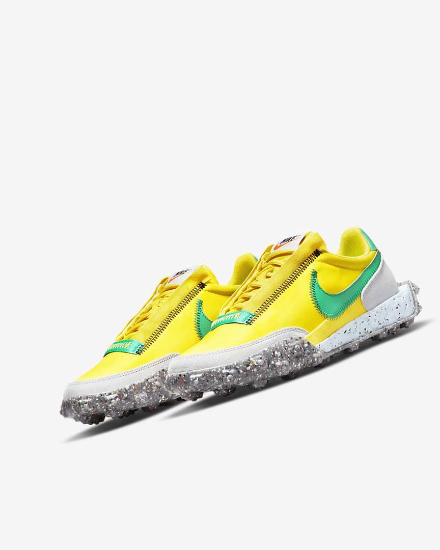 Zapatos Casuales Nike Waffle Racer Crater Mujer Amarillo Azules Verde | CR2913