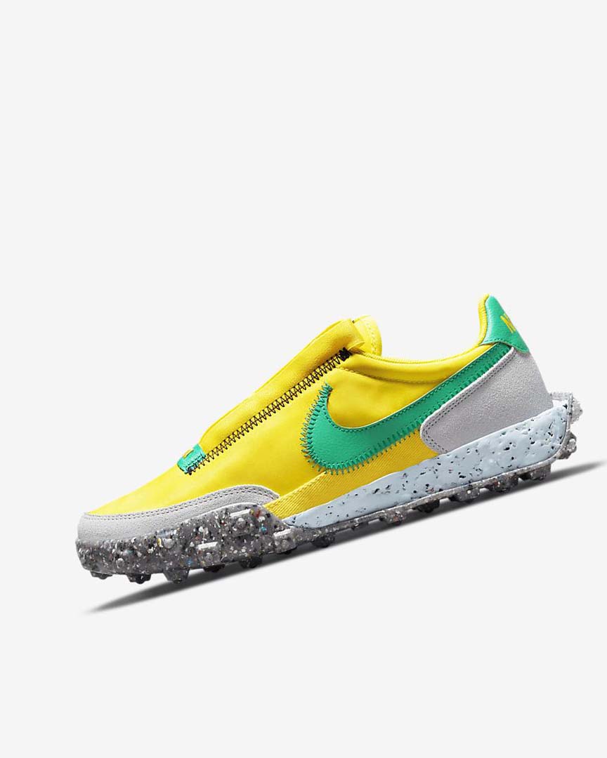 Zapatos Casuales Nike Waffle Racer Crater Mujer Amarillo Azules Verde | CR2913