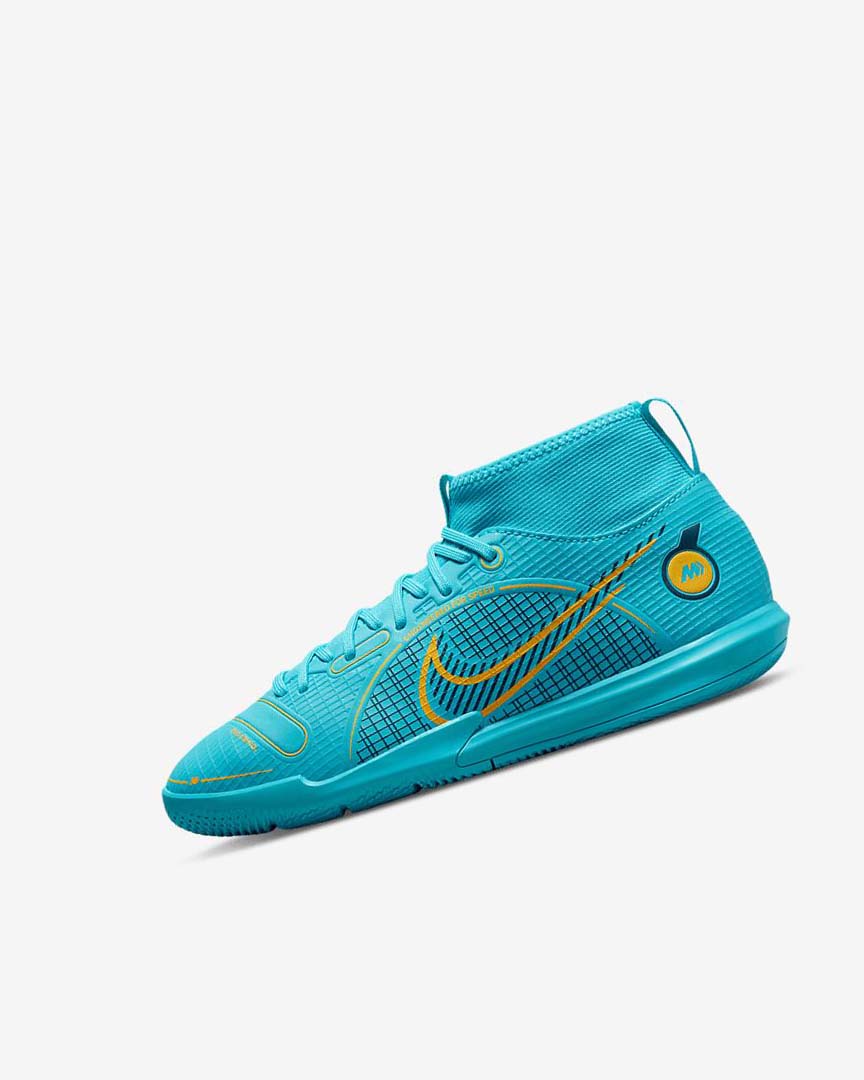 Zapatos De Fútbol Nike Jr. Mercurial Superfly 8 Academy IC Niño Azules Naranjas | CR5399